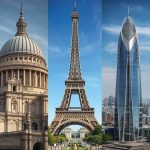 Timeline of world architecture showing evolution from ancient to modern buildings
