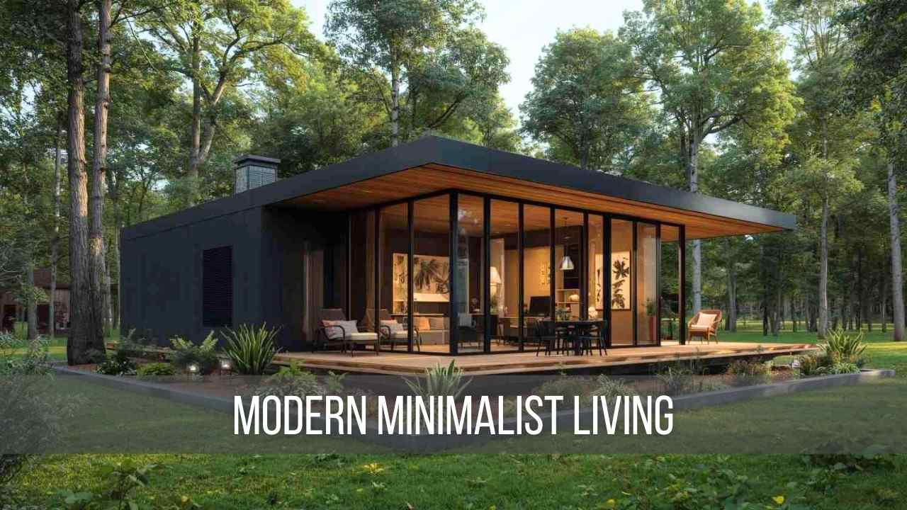 Smart Small House Plan Design for Modern Minimalist Living in 2025 – 01 650 sq ft modern small house floor plan with open living area, compact kitchen, sliding glass doors, and wooden deck — minimalist Scandinavian layout with smart space planning