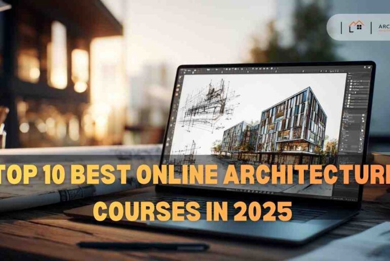 Modern architectural collage showcasing online learning