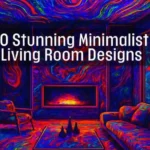 Scandinavian minimalist living room with white walls and natural wood furniture.