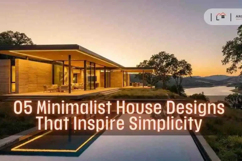 Modern minimalist house design with clean lines and large glass windows in 2025.